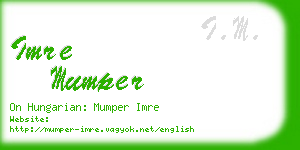 imre mumper business card